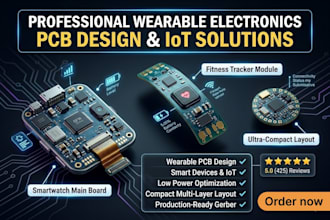 design wearable electronics pcb, smart devices, iot, compact systems, ble pcb