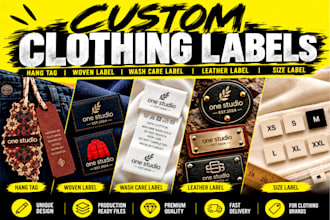 design custom clothing labels, hang tags and woven labels