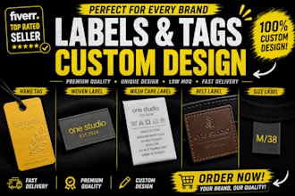 design premium clothing labels, hang tags and woven labels