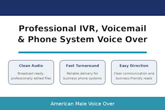 record your IVR, phone greeting, quick turnaround