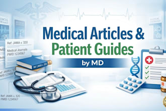 write professional health articles and patient guides as a physician