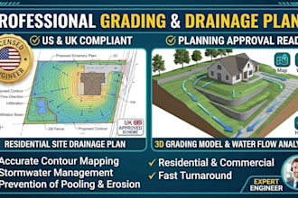 create site grading and drainage layout professionally