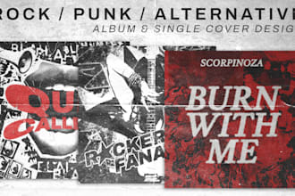 design a rock, punk or alternative album cover artwork