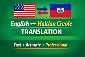 translate your documents from english to haitian creole