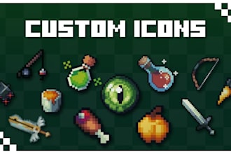 create pixel art icons and textures for games and minecraft