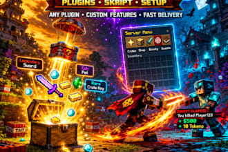 create custom minecraft skript or plugin for your server