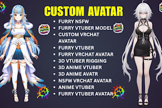 do nsfw vrchat avatar, 3d nsfw model, anime nsfw, custom vrc nsfw avatar