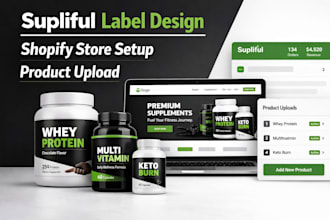 design supliful label, supliful product upload, build supliful shopify website