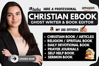 christian ghostwriting daily devotional book prayer journal ghostwriter sermon