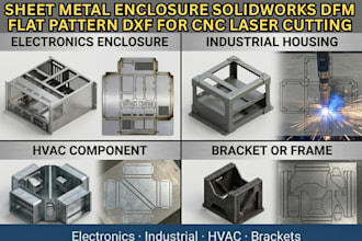 do sheet metal enclosures solidworks dfm flat patterns dxf for cnc laser cutting