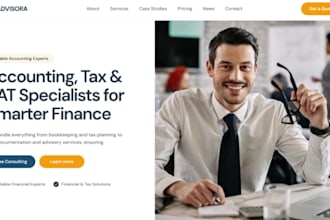 design wix accounting website bookkeeping tax advisor business platform website