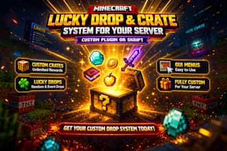 create a custom lucky drop or crate system for your minecraft server