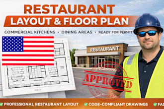 draw restaurant floor plan commercial kitchen layout permit ready blueprint