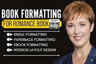 do KDP book formatting, paperback, kindle ebook formatting for romance ebook