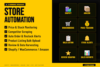automate your shopify or amazon store with python