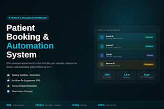 build a gohighlevel patient acquisition system with booking automation for healt