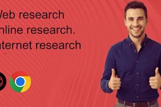 do professional web research and manual data collection
