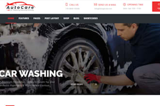 design redesign wix car wash site mobile car detailing cleaning service website