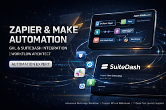 build zapier and make automation for ghl and suitedash