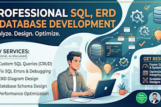 write sql queries and design relational databases erd
