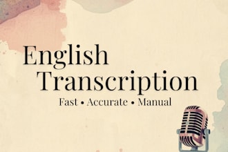 transcribe interviews, podcasts, and meetings in english