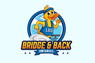 design annual fun run fundraiser quack logo