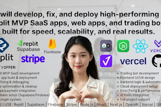 develop fullstack replit mvp saas app fix code error webapp replit trading bot