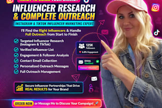 professionally do influencer research and complete outreach