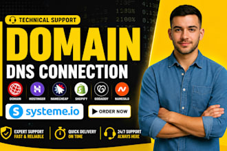 connect custom domain, do domain connection, fix email issues