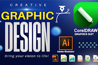 do graphic design, redesign vector graphics or modify svg ai