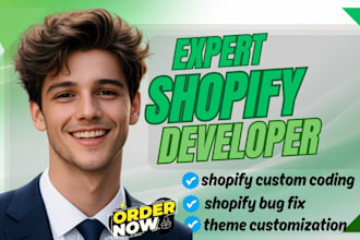 do shopify bug fix, custom liquid code and shopify theme customization
