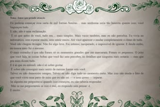 write a deeply emotional personalized letter for you