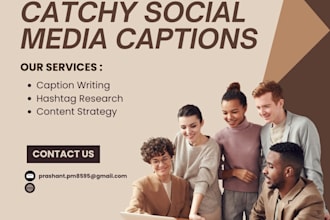 write catchy social media captions and engaging posts