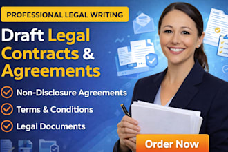 draft legal contracts, agreements, nda, terms and conditions and legal document