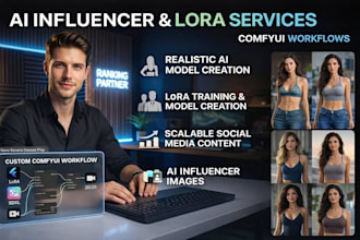 create realistic ai influencer images and train lora models using comfyui sd