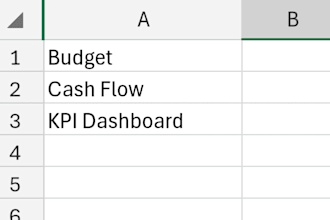 build a budget, cash flow forecast or KPI dashboards