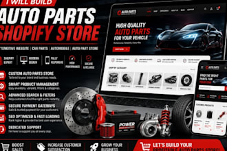 auto parts shopify store automotive website car parts automobile auto part store