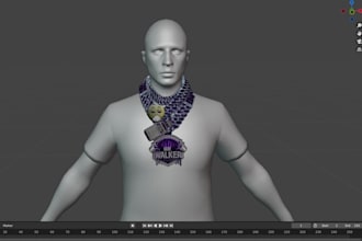 create custom 3d iced out chain or pendant for gta fivem
