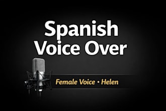 record a natural spanish female voice over demo