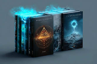 design a cinematic sci fi book cover that sells