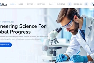 design modern biotech, medical and healthcare website biomedicine website