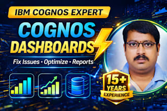 develop IBM cognos bi reports dashboards and fix cognos issues