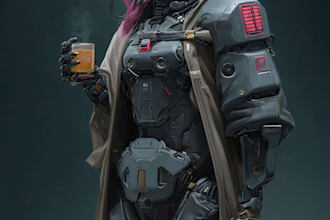 create stunning sci fi character art and futuristic cover illustrations