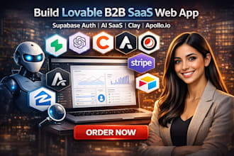 build lovable b2b saas web app supabase auth clay b2b loveable ai saas apollo io