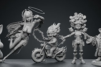 sculpt high detail 3d miniatures and characters