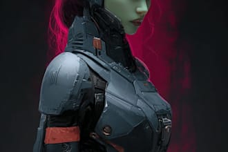 design cyberpunk and futuristic sci fi characters