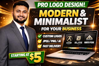 design modern minimalist logo for your business
