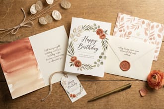 design luxury wedding invitation and birthday card