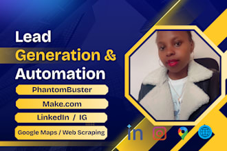 automations using make com phantombuster lead generation linkedin google maps ig