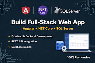 build angular and dotnet core web app with sql server database
